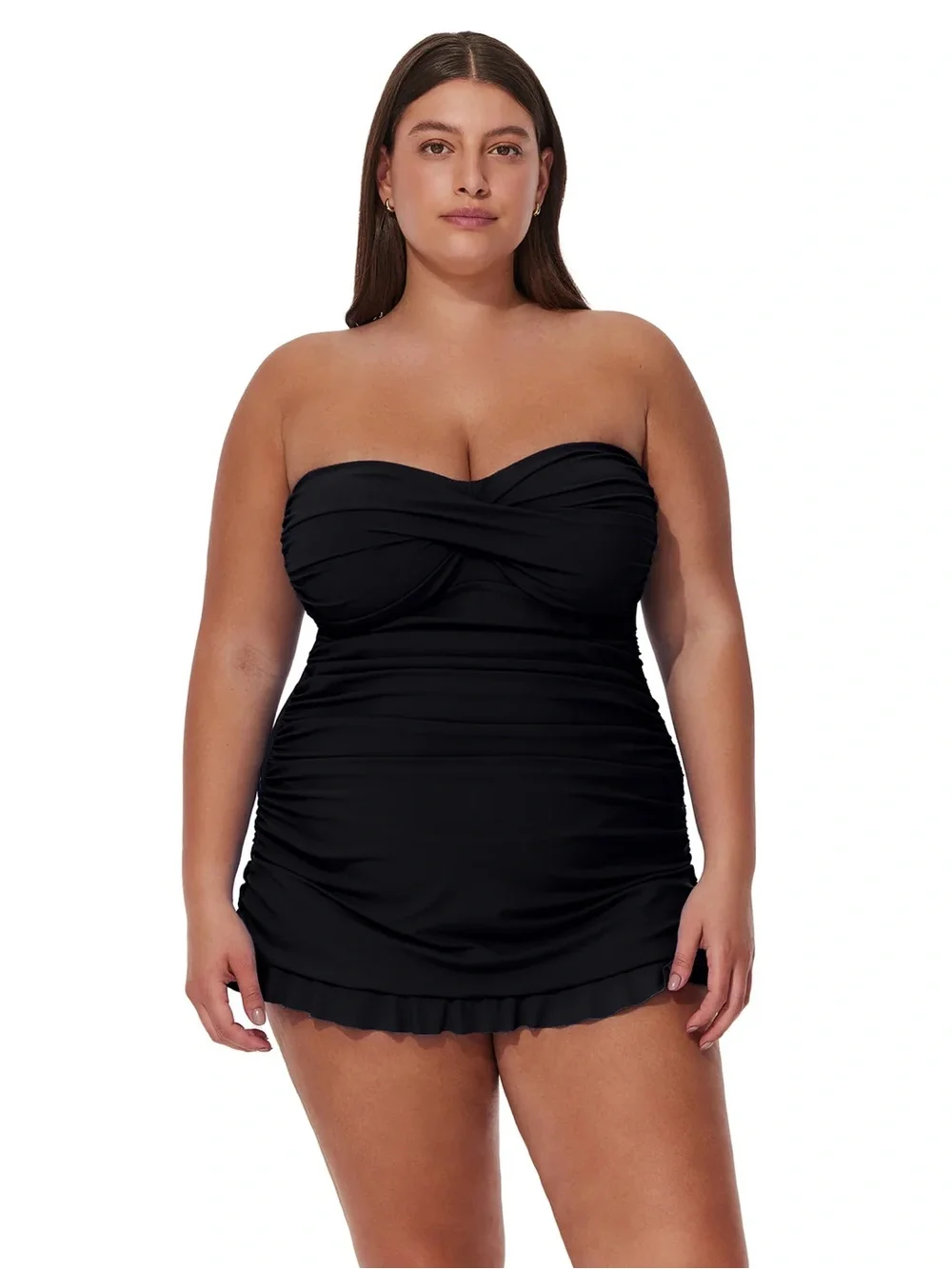 Profile By Gottex Tutti Fruiti Plus Size Bandeau Swimdress
